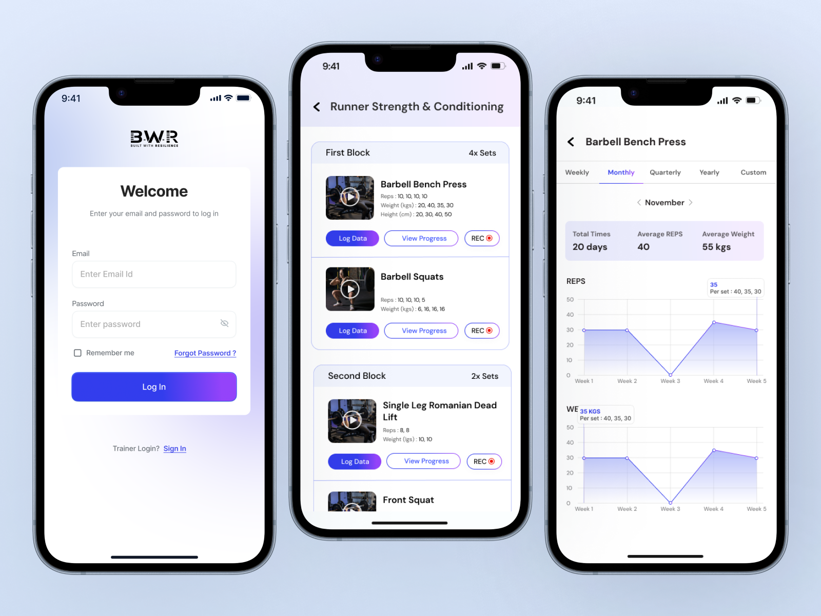 Gym App Screenshot